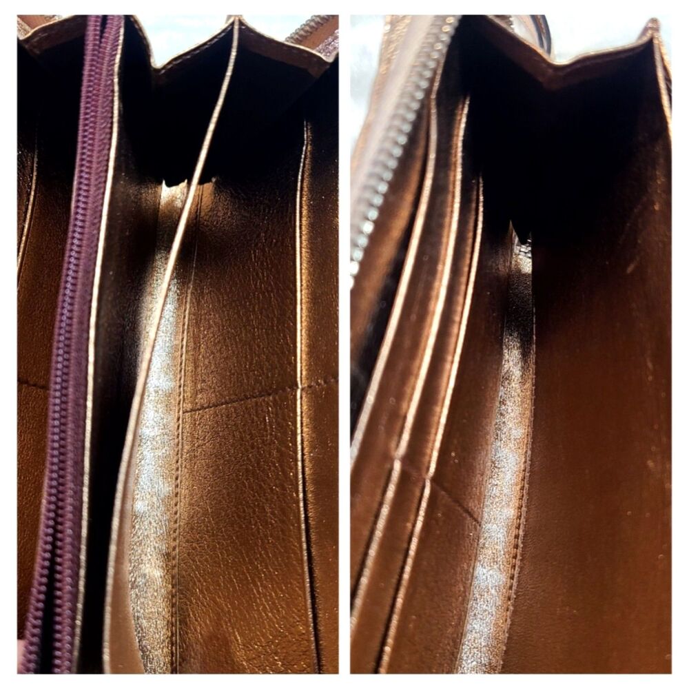 Dolce & Gabbana (Exclusive) Rose Gold Metallic Leather Ruffle Long Wallet, Y2K - Picture 11 of 13